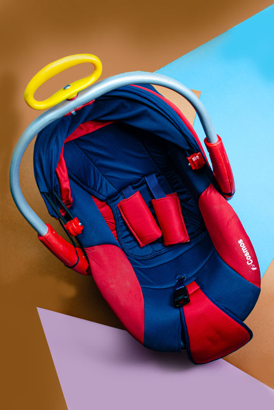 Carry Cot |  Infant Car Seat | Ergonomic | Safe | Travel-Ready (Red & Navy)